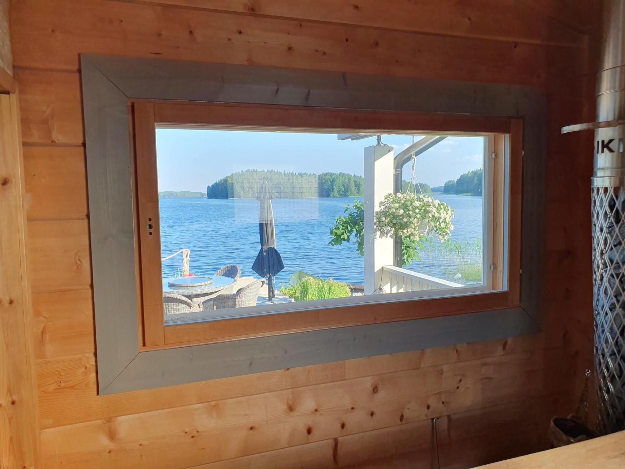 Stunning Log Cabin 45M2 On The Shore Of Kallavesi. Kuopio Buitenkant foto